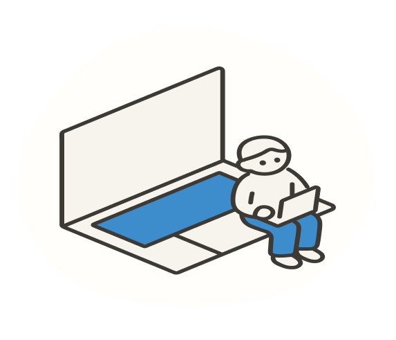 ホームページの管理・運用サポートのイメージイラスト